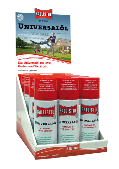 Ballistol Universalöl| Spray Display mit 12 x 200 ml Display 12x200