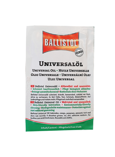 Ballistol Universalöl|Tuch DE/EN/FR/IT/RO/CS 