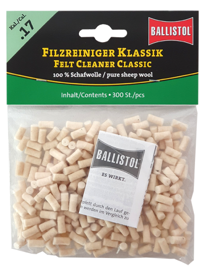 Ballistol Filzreiniger Klassik|Kal. .17, 300 Stück, deutsch/englisch .17 300 Stück