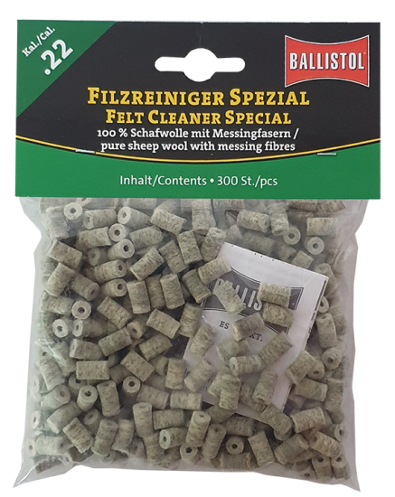 Ballistol Filzreiniger Spezial|Kal. .22, 300 Stück, deutsch/englisch .22 300 Stück