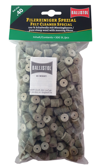 Ballistol Filzreiniger Spezial|Kal. .40, 300 Stück, deutsch/englisch .40 300 Stück