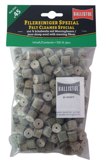 Ballistol Filzreiniger Spezial|Kal. .45, 150 Stück, deutsch/englisch .45 150 Stück