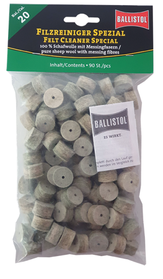 Ballistol Filzreiniger Spezial|Kal. 20 GA, 90 Stück, deutsch/englisch 20GA 90 Stück