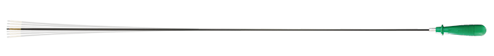 Carbon-Putzstock lang, 93 cm, Ø 4 mm, inkl. Wechselgriff, inkl. Adapter für 1 Filz (Kaliber .17) 25cm Ø4mm
