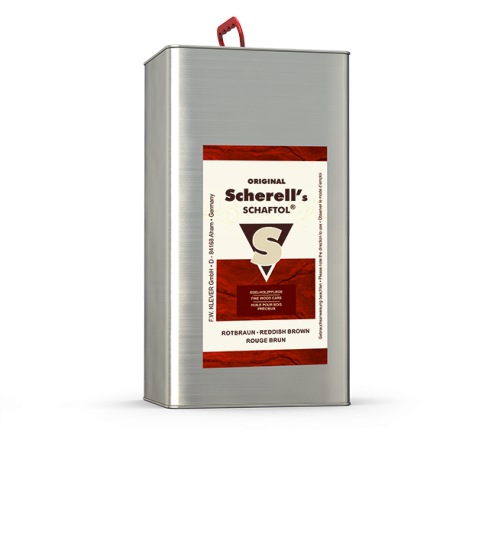 Scherell's SCHAFTOL rotbraun| 5 Liter Rotbraun Kanister 5 l