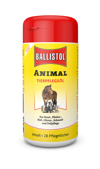 Ballistol Animal Tierpflegeöl|Pflegetuch 28 Stück in Spenderbox Spenderbox 28 Tücher